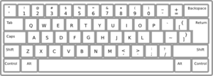 Simple Keyboard Clip Art